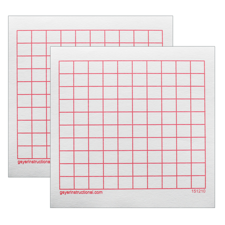 GEYER Graphing 3M Post-it Notes, 10 x 10 Grid, 4 Pads, PK2 151210